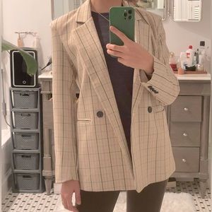 Oak + Fort Plaid Blazer